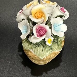 Floral Basket Home Accent